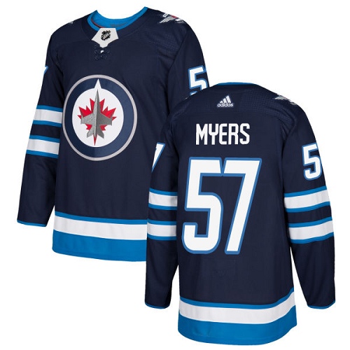 Adidas Men Winnipeg  Jets #57 Tyler Myers Navy Blue Home Authentic Stitched NHL Jersey->winnipeg jets->NHL Jersey